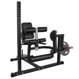Only Supports Self Pickup  Leg Extension And Curl Machine, Adjustable Plate Lower Body Specific Leg Machine With Squat Rack, Tones Leg Muscles, Hamstr