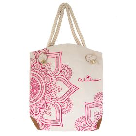 Stylish 100% Organic Cotton Pink Mandala Bag