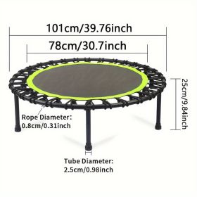 661 Lbs Fitness Trampoline Get In Shape At Home Or In The Garden With Our 40 Inch Mini Exercise Trampoline - Stable And Fun ASTM F381-16 (Option: Black)