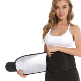 Waist Trimmer Belt Weight Loss Girdle Gym Sweat Slim Wrap Fat Burning Straps For Women Men Body Shapper (Color: Black)