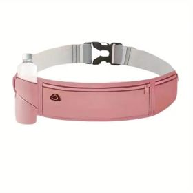 Breathable Invisible Running Waist Pack - Nylon with Lock Closure, Reflective Strips & Multiple Pockets for Hiking, Dog Walking (Color: Dusty Rose)