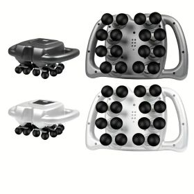 High-Power Fascia Massage Gun with 6 Interchangeable Heads - Adjustable 16-Level Intensity for Athletes & Pain Relief (Color: Grey)